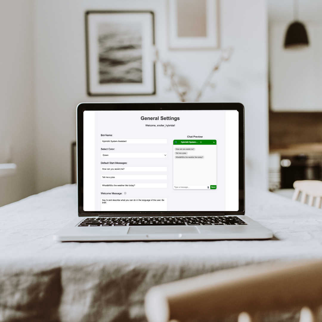 HybridAI Enterprise AI Configuration Dashboard