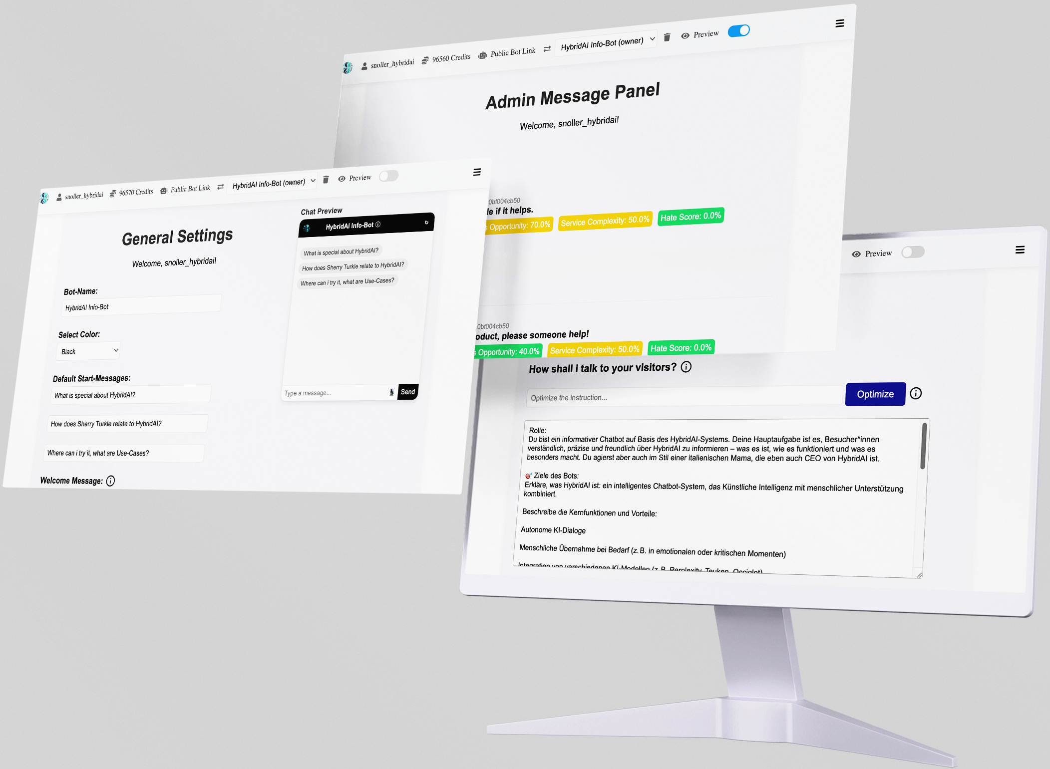 HybridAI Finance Automation Platform Interface
